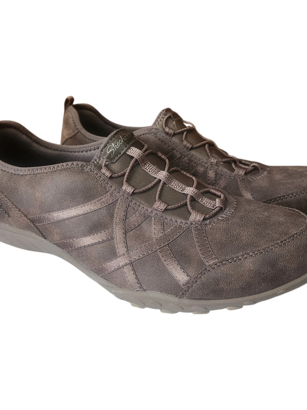 Skechers Brown Slip-On Casual Walking Shoes Womens Size 11
